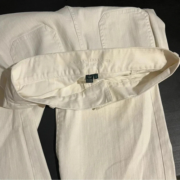 Lauren Ralph Lauren White Wide Leg Jeans Pants Sz 8 High Waisted Button Fly - Picture 8 of 13